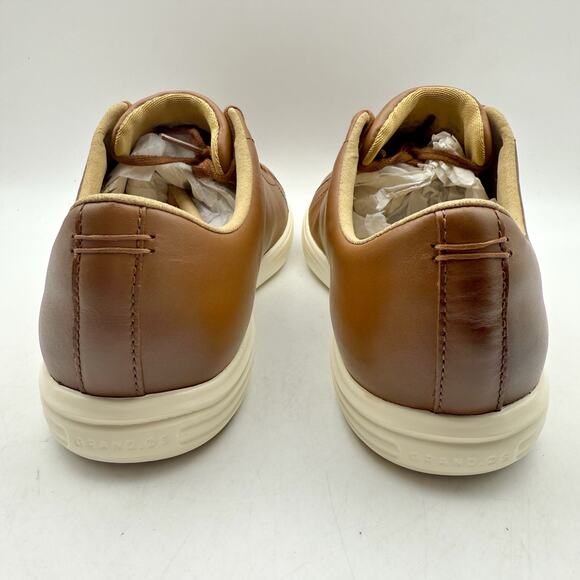 Cole Haan Mens Grand Plus Crosscourt ll Sneakers US 10 M Tan Brown Leather NIB - Picture 9 of 14